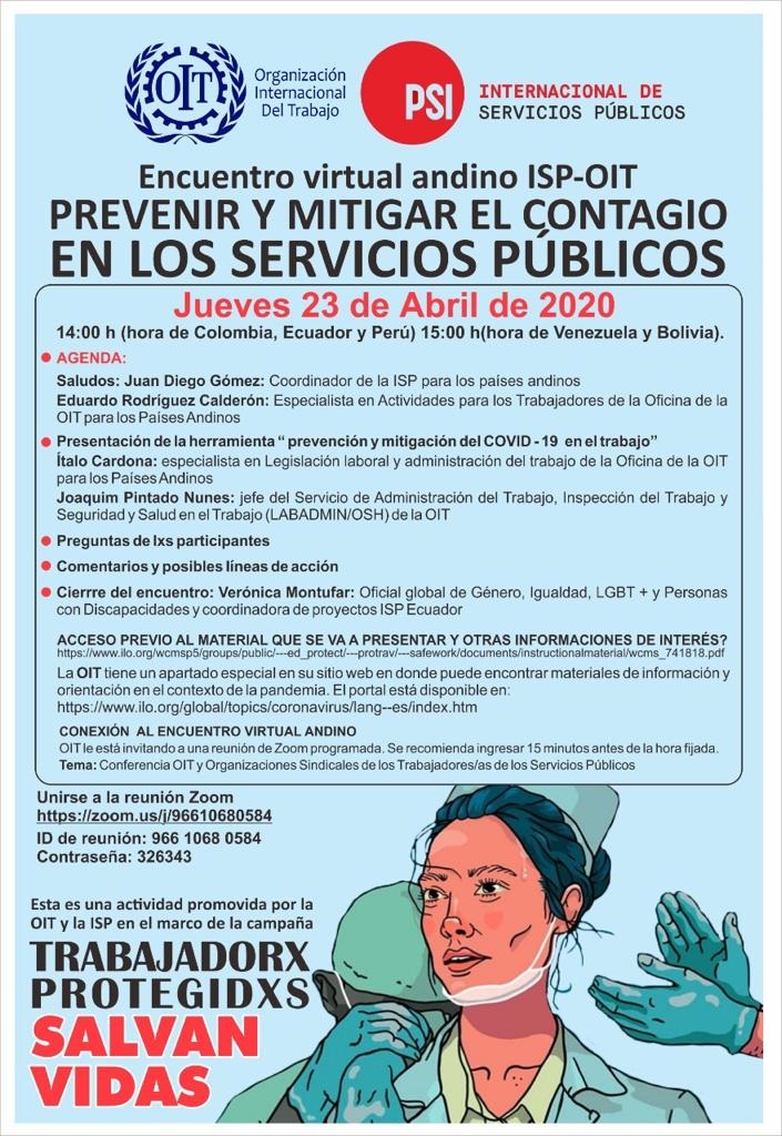 Encuentro Virtual Andino "Prevenir y Mitigar el contagio en los Servicios Públicos"