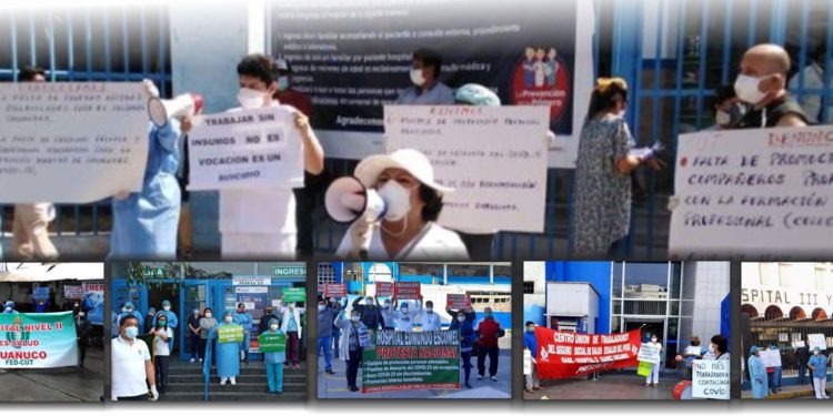 Trabajadores del Sector Salud realizaron protestas a nivel nacional