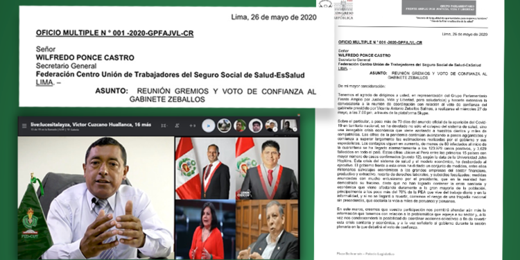 FED-CUT planteará demandas al Congresistas previo al voto de confianza al gabinete Zeballos