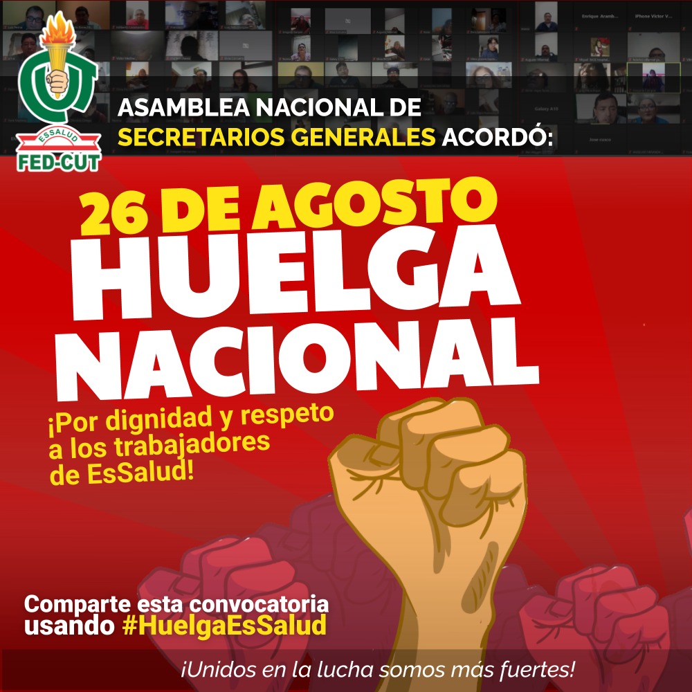 Huelga Nacional EsSalud 26 agosto