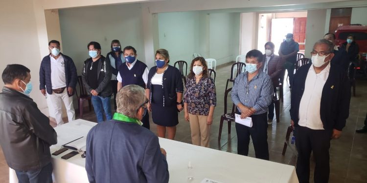 FED-CUT JURAMENTÓ A NUEVA JUNTA DIRECTIVA DE LA BASE  HOSPITAL ANTONIO SKRABONJA DE PISCO